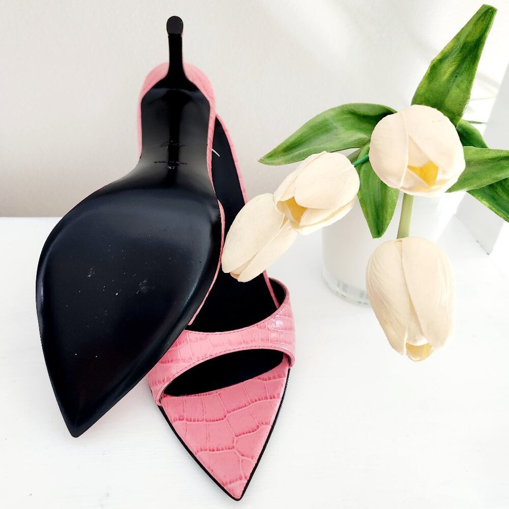 Giuseppe Zanotti Intriigo Leather Mules Heels - Picture 3 of 5